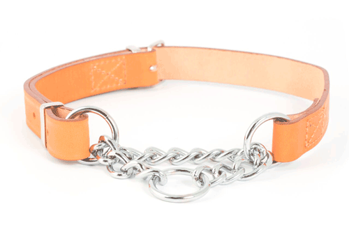 Collar Cuero-Metal Semiahogo 60cm