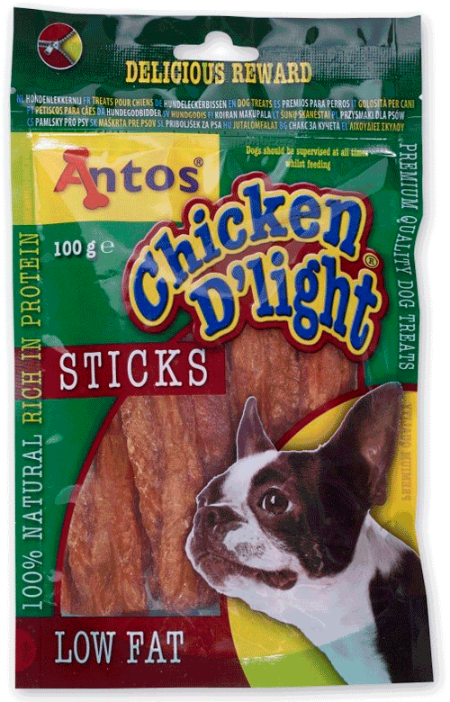 Chicken Dlight Sticks filetes 100gr (pollo) bajo en grasa (20)