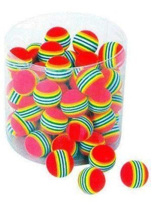 Bote 60 Pelota Espuma Arco Iris