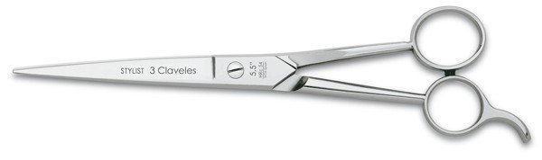 Tijera de Corte Microdentada con Apoyadedos 5,5 D 3Claveles 16523