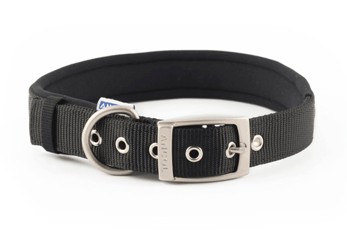 Collar nylon acolchado ANCOL NEGRO 45cm Sz4