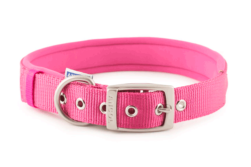 Collar nylon acolchado ANCOL ROSA 55cm Sz6