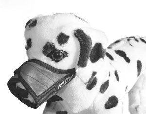 Bozal nylon-piel regulable S (N2) Foxterrier 16-20 [a] x 20-30 [b] cm Grafito