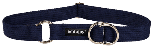 Collar semi ahogo Algodón XXL 45-85 [b] x 3cm Azul marino-Navy Blue