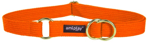 Collar semi ahogo Algodón XL 34-55 [b] x 3cm Naranja-Orange