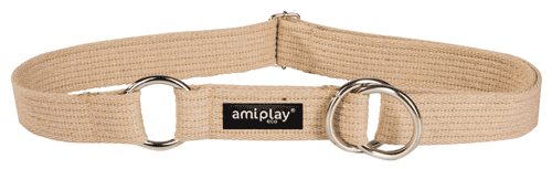 Collar semi ahogo Algodón XL 34-55 [b] x 3cm Beige