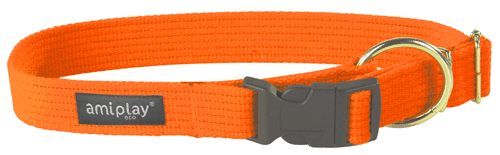 Collar ajustable Lock sistem con Algodón L 40-60 [b] x 2,5cm Naranja-Orange