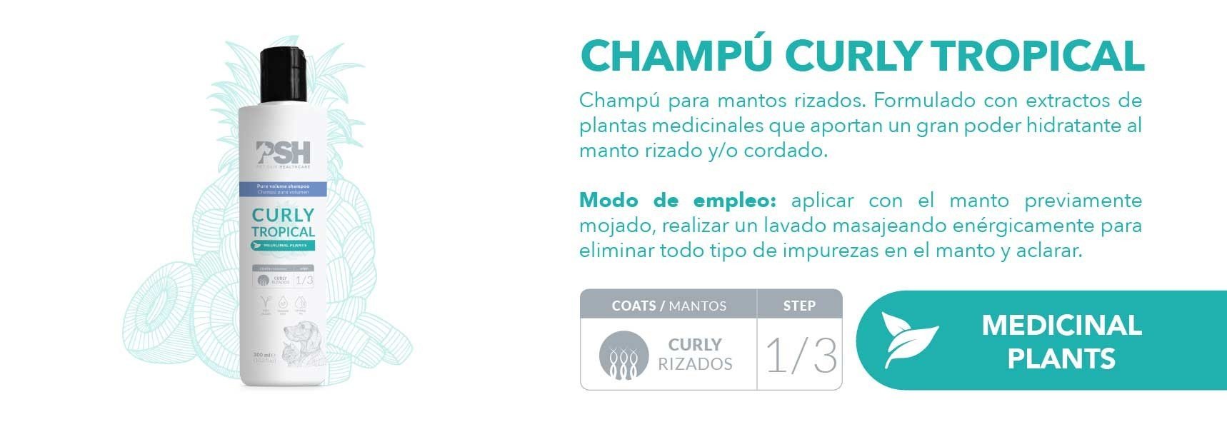Fr 300ml champú Curly Tropical shampoo PSH