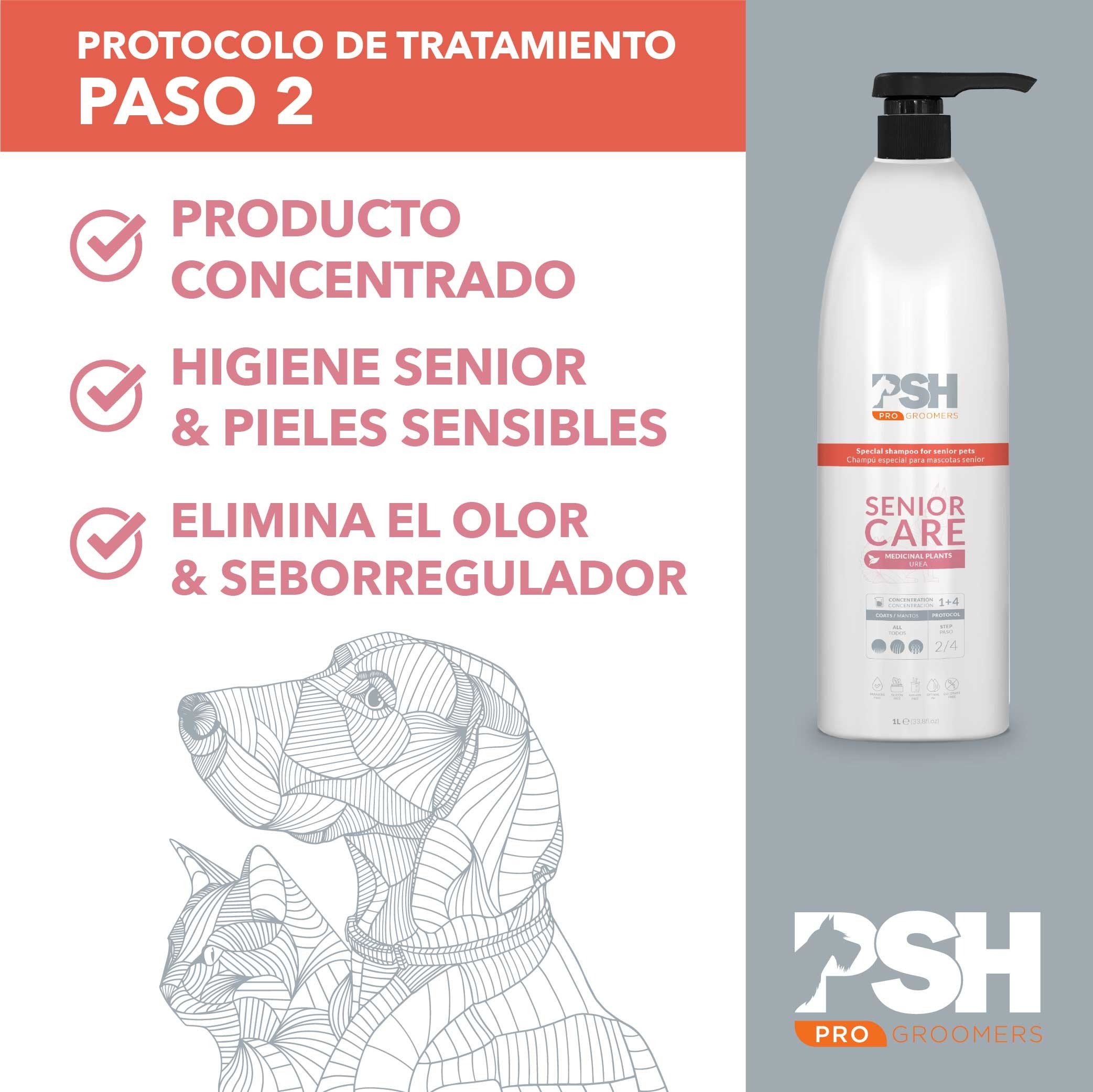 Fr 1000ml champú ODOR CONTROL senior care shampoo PSH groomers