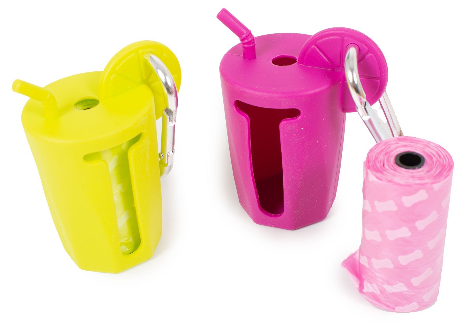Porta rollo bolsas Fidoroll Fluo silicone Cocktail+15 bolsas col mix