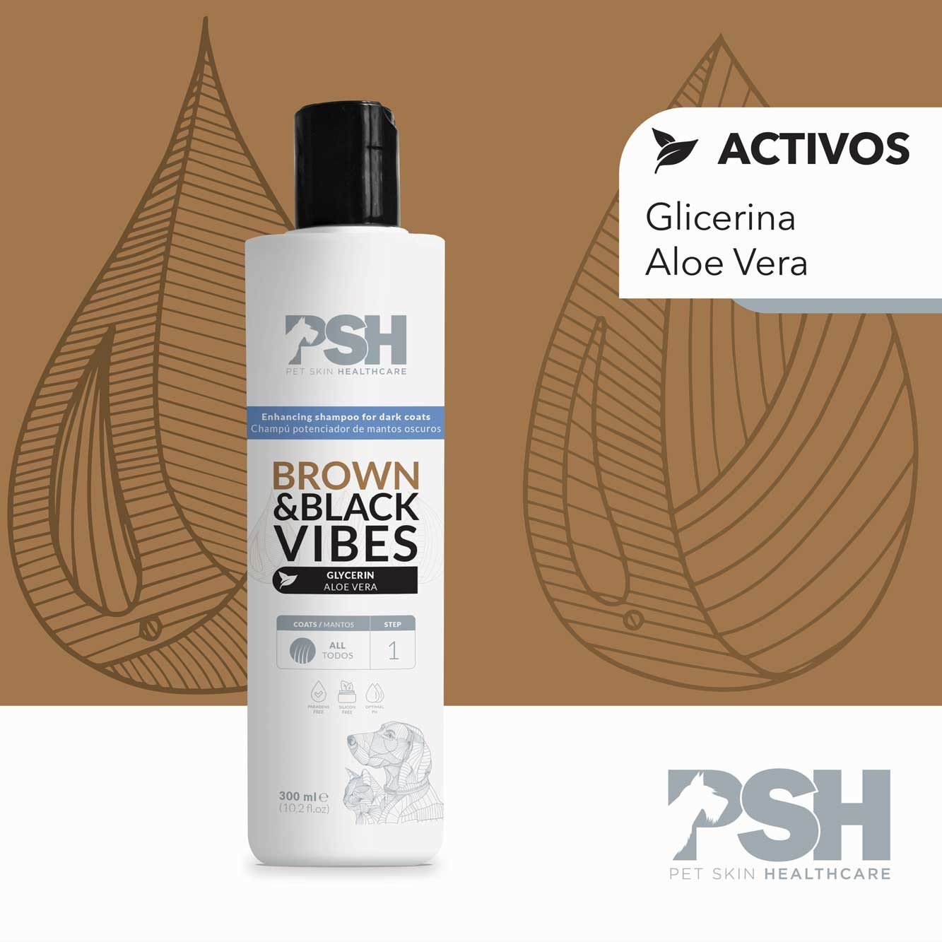 FR 300ML BROWN & BLACK VIBES potenciador Dorado y marrón PSH home