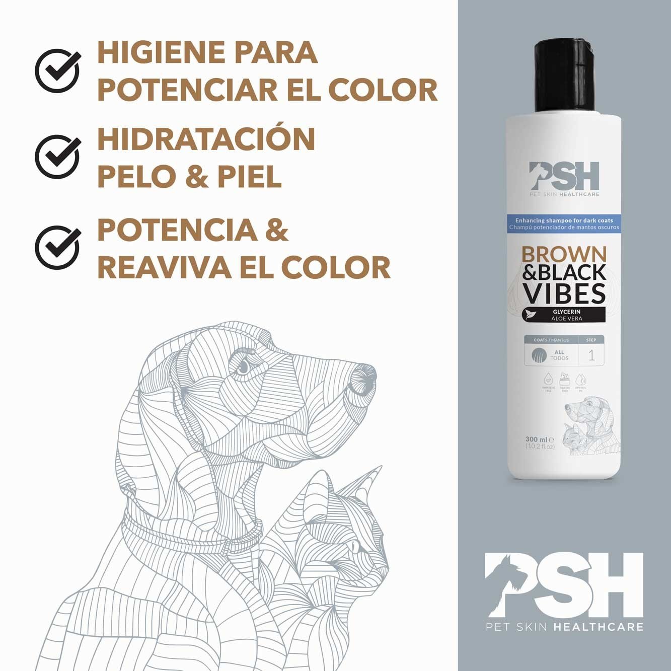 FR 300ML BROWN & BLACK VIBES potenciador Dorado y marrón PSH home