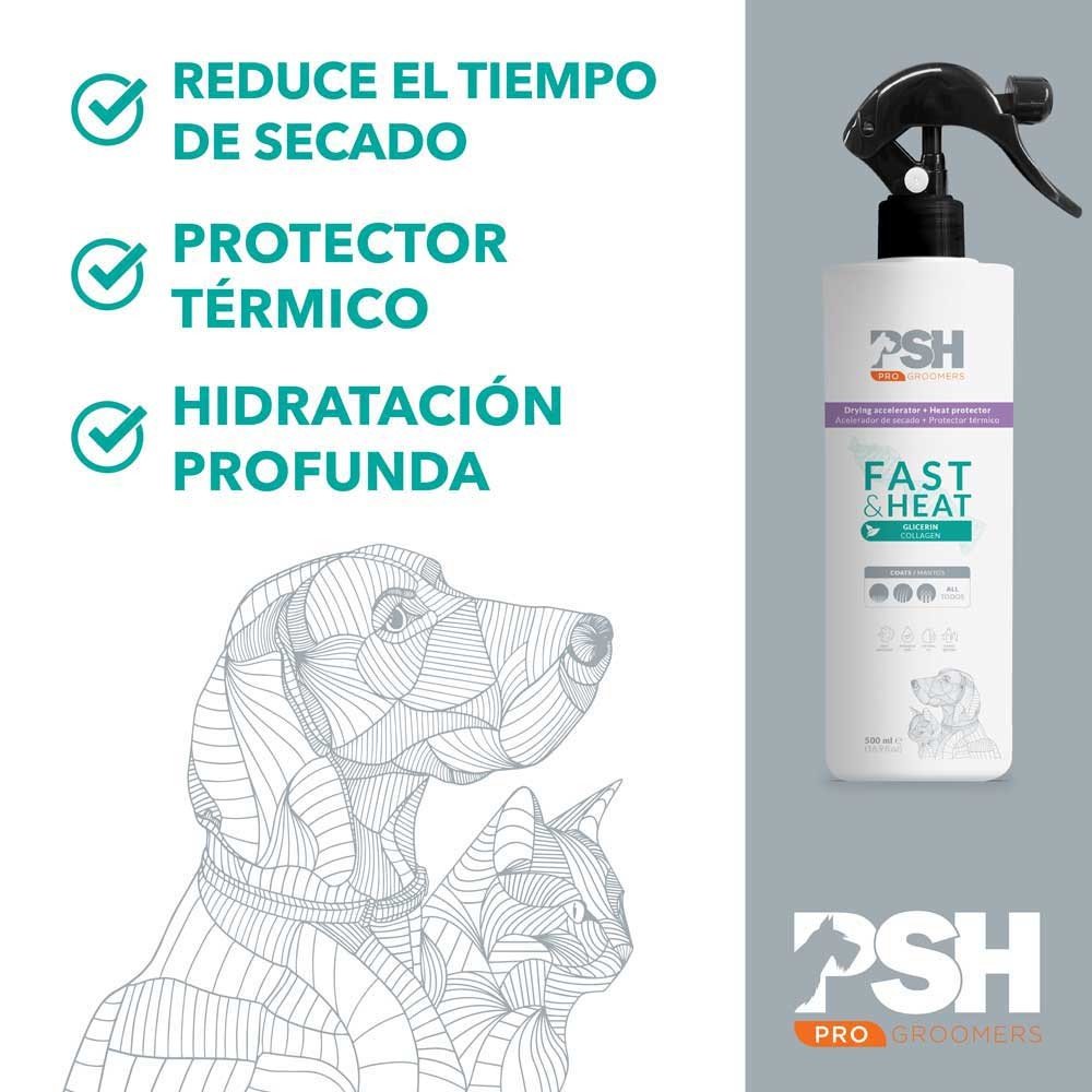 FR 500ML FAST & HEAT PSH - ACELERADOR DE SECADO PSH groomers