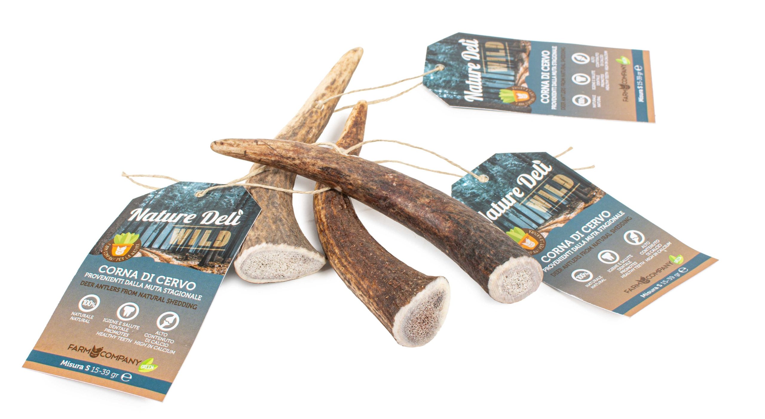 Cuerno de ciervo tamaño natural S (15-39gr)