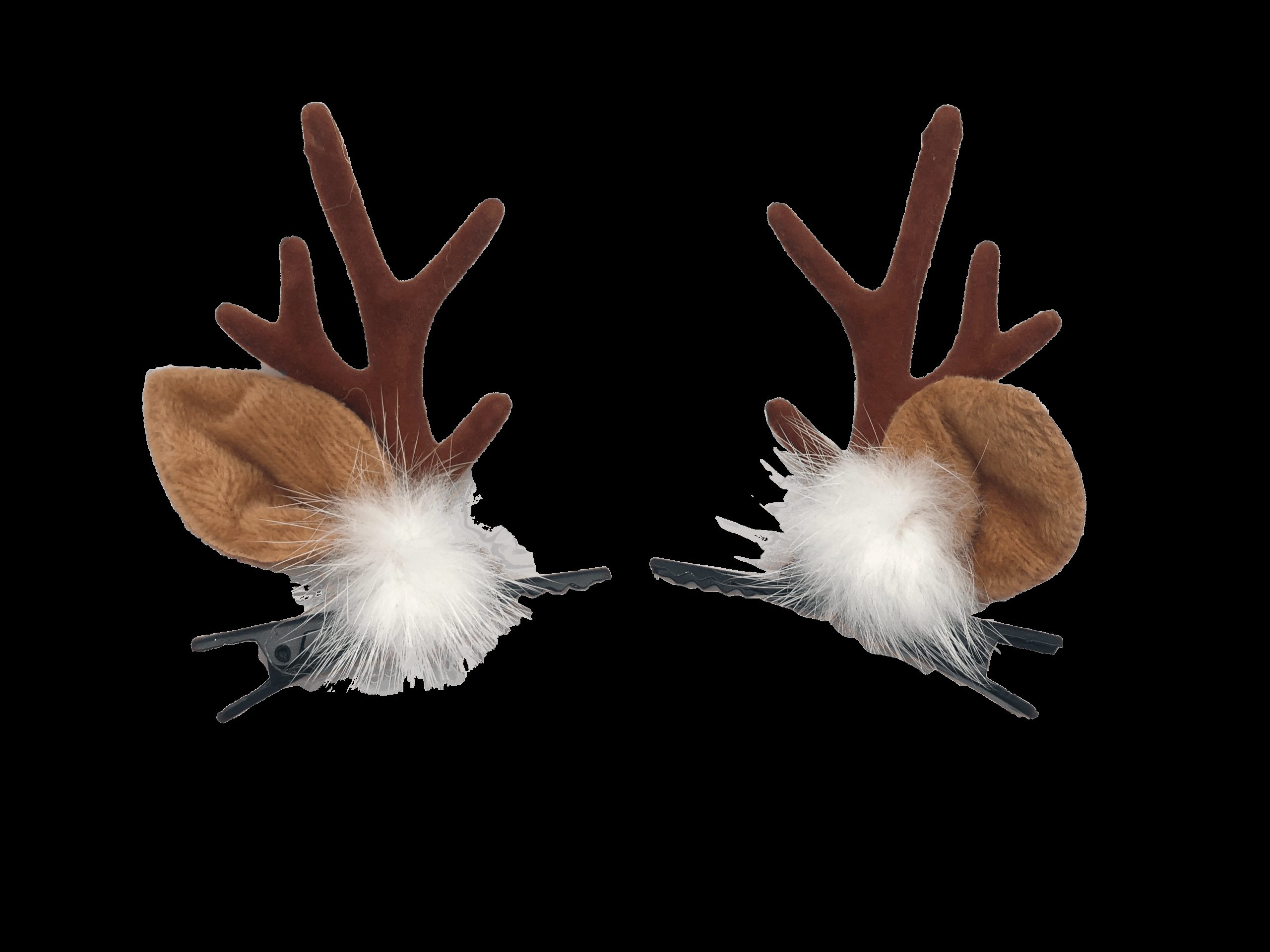 XMAS Pasadores Orejas reno con asta 5,5 cm