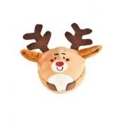 XMAS Peluche Bola de Reno con Squeaker Ø8cm