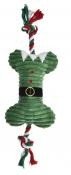 XMAS Hueso de peluche con cuerda 14x43cm