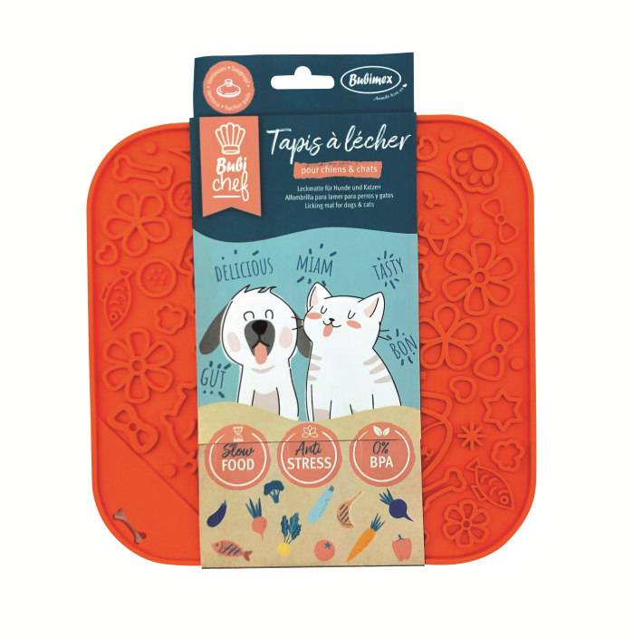 BubiChef LickFun tapete para lamer Naranja 1