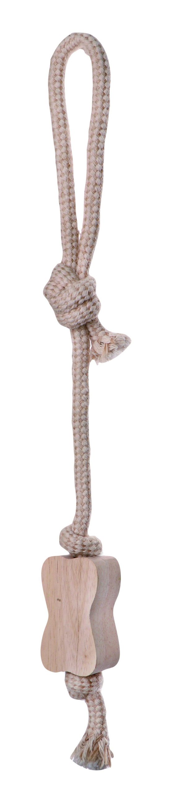 Juguete para perros hueso de madera con cuerda 43c 6