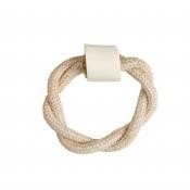 Anillo de algodón reciclado y yute, con hueso 10cm 6