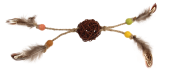 Pelota marrón 4 plumas 3
