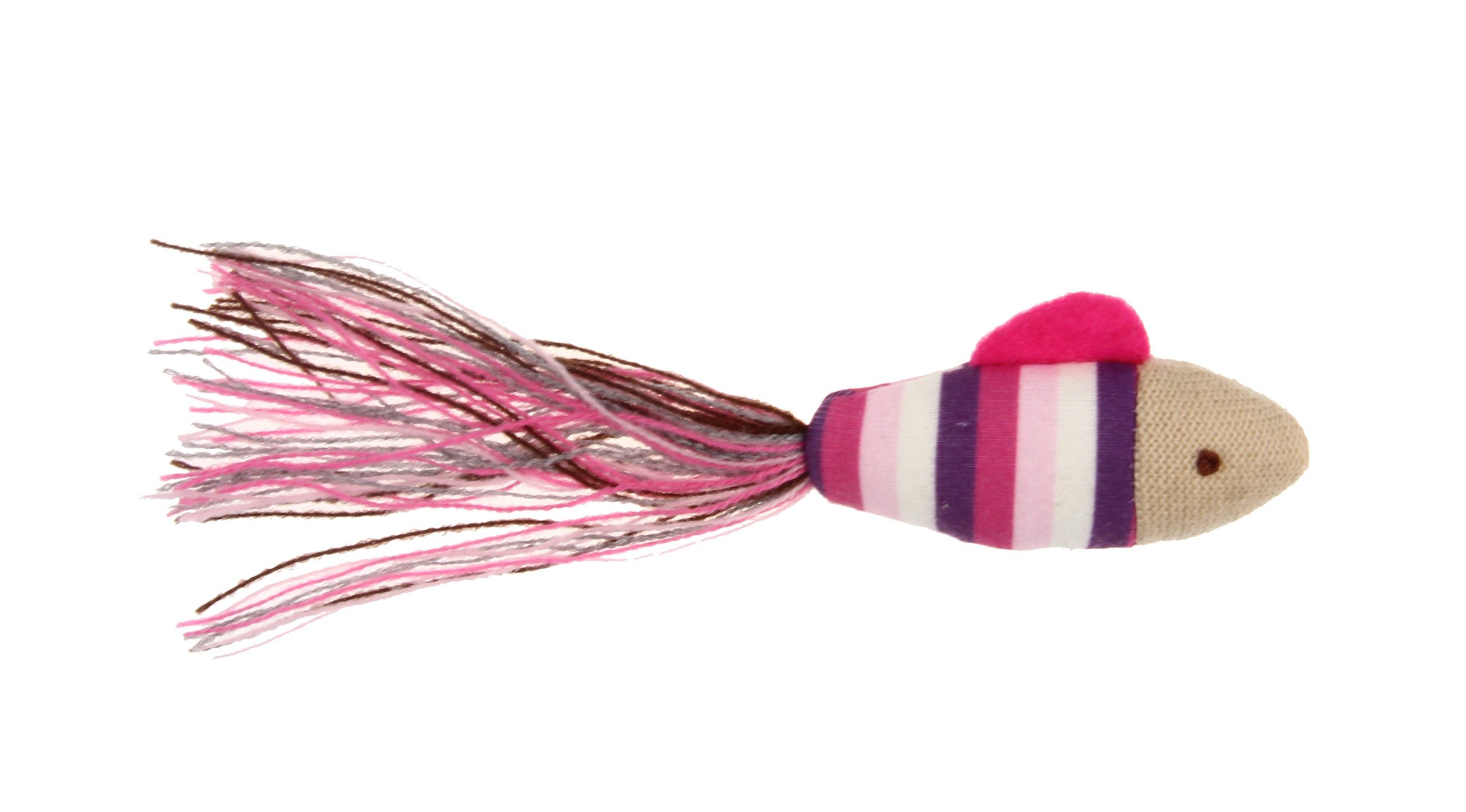 Pez de tela gatera (color rosado) con Catnip 10