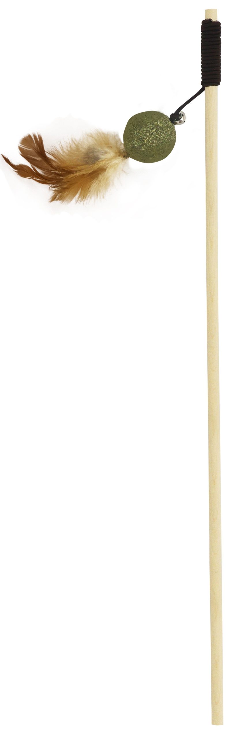 Caña de madera con pelotas de Catnip 40cm 6