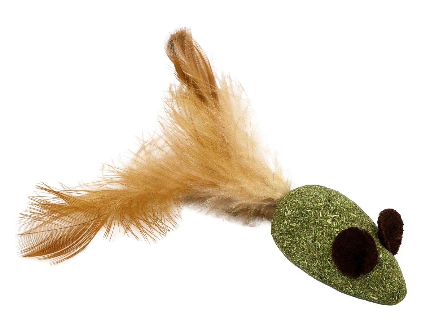Ratón de catnip con plumas 12cm 12