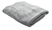 Toallas estampado huesitos microfibras gris 100x60 6