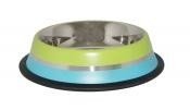 Comedero de acero inoxidable inox 0,25L Rosa verde 12