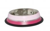 Comedero de acero inoxidable inox 0,45L Rosa verde 12