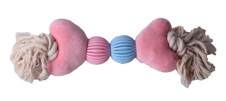 Peluche con cuerda pelotas TPR Play and Love ROSA 4