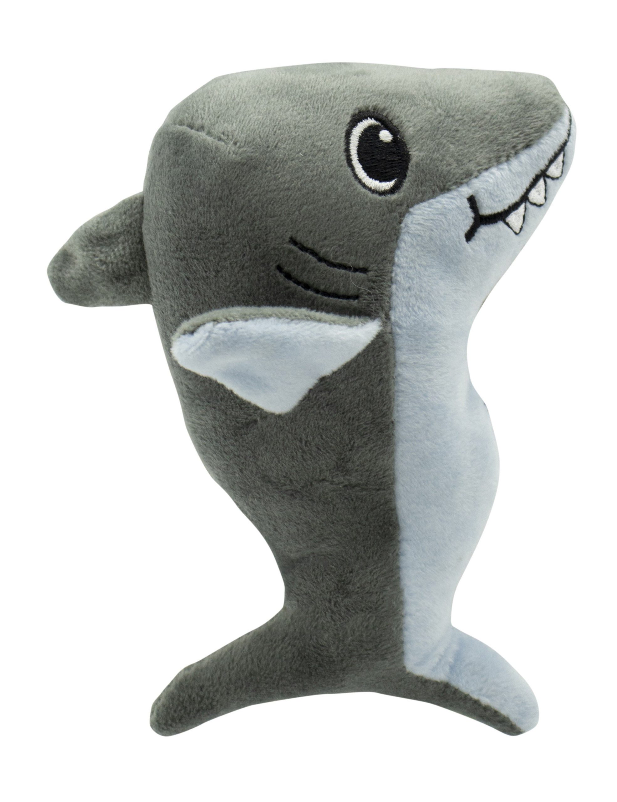 Tiburon de peluche con sonajero 18cm 6