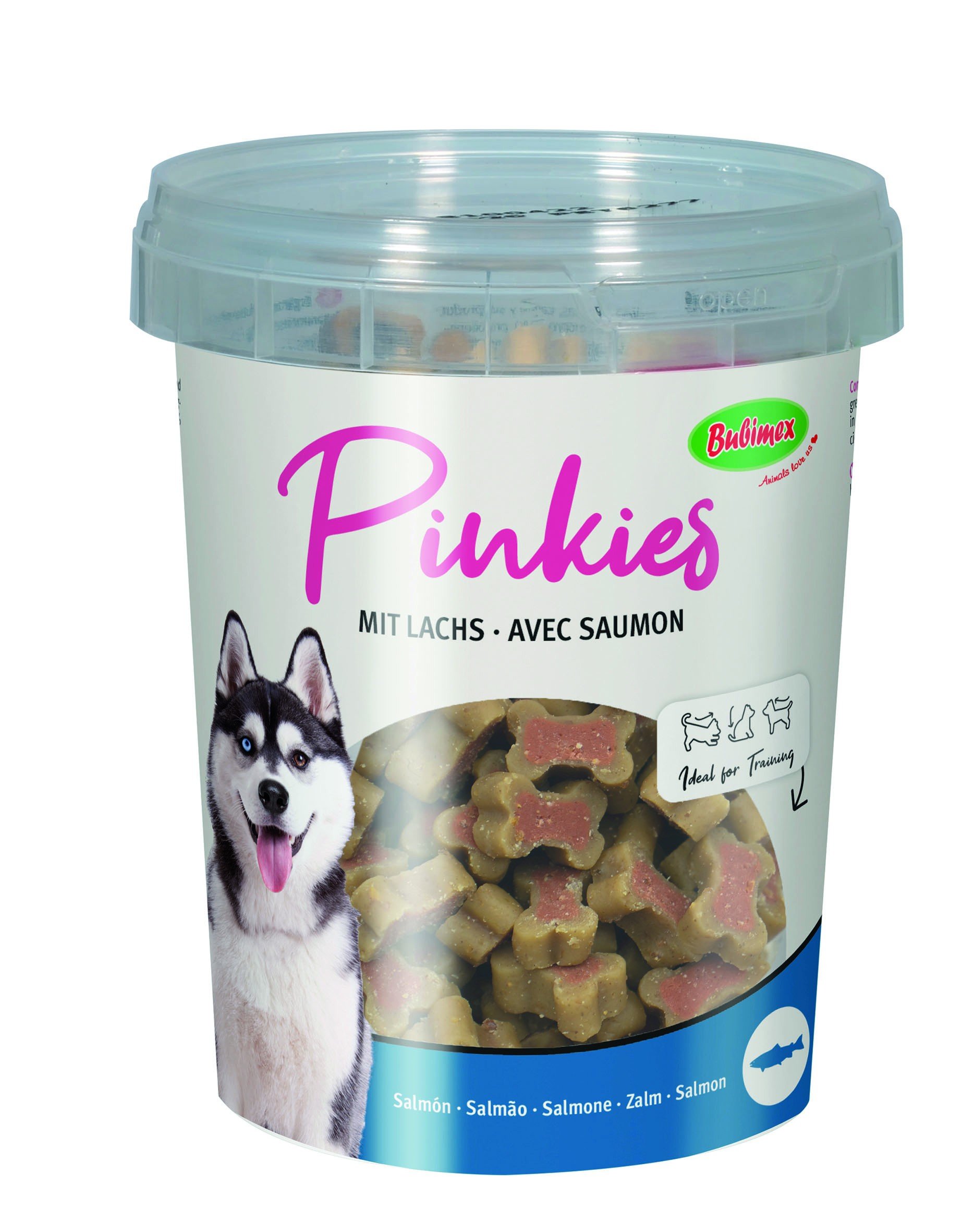 Bubisnack Pinkies huesitos de salmon 300g 12