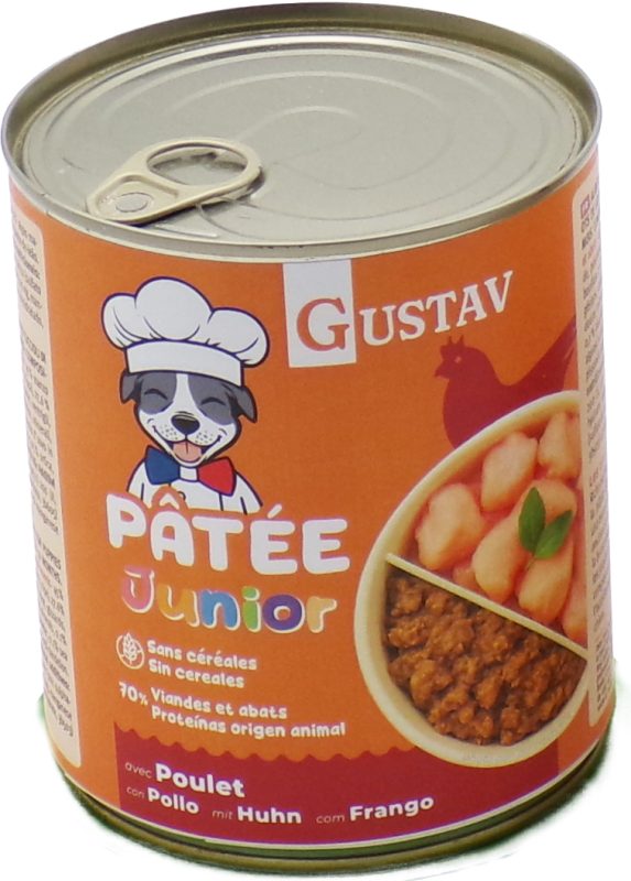 DOG Junior Gustav Paté de Pollo 800gr 6