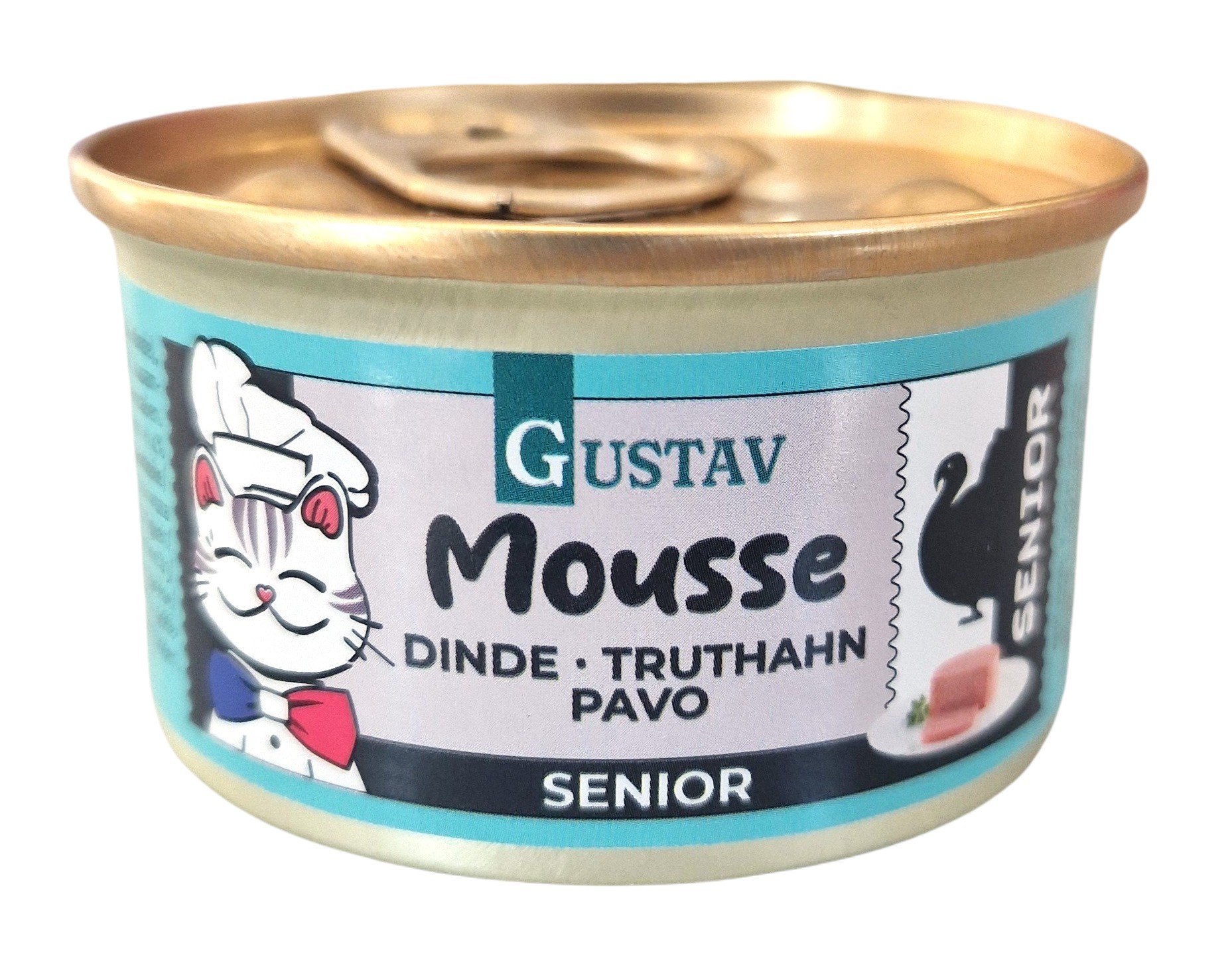 CAT Gustav Mousse Senior Pavo 85g 12
