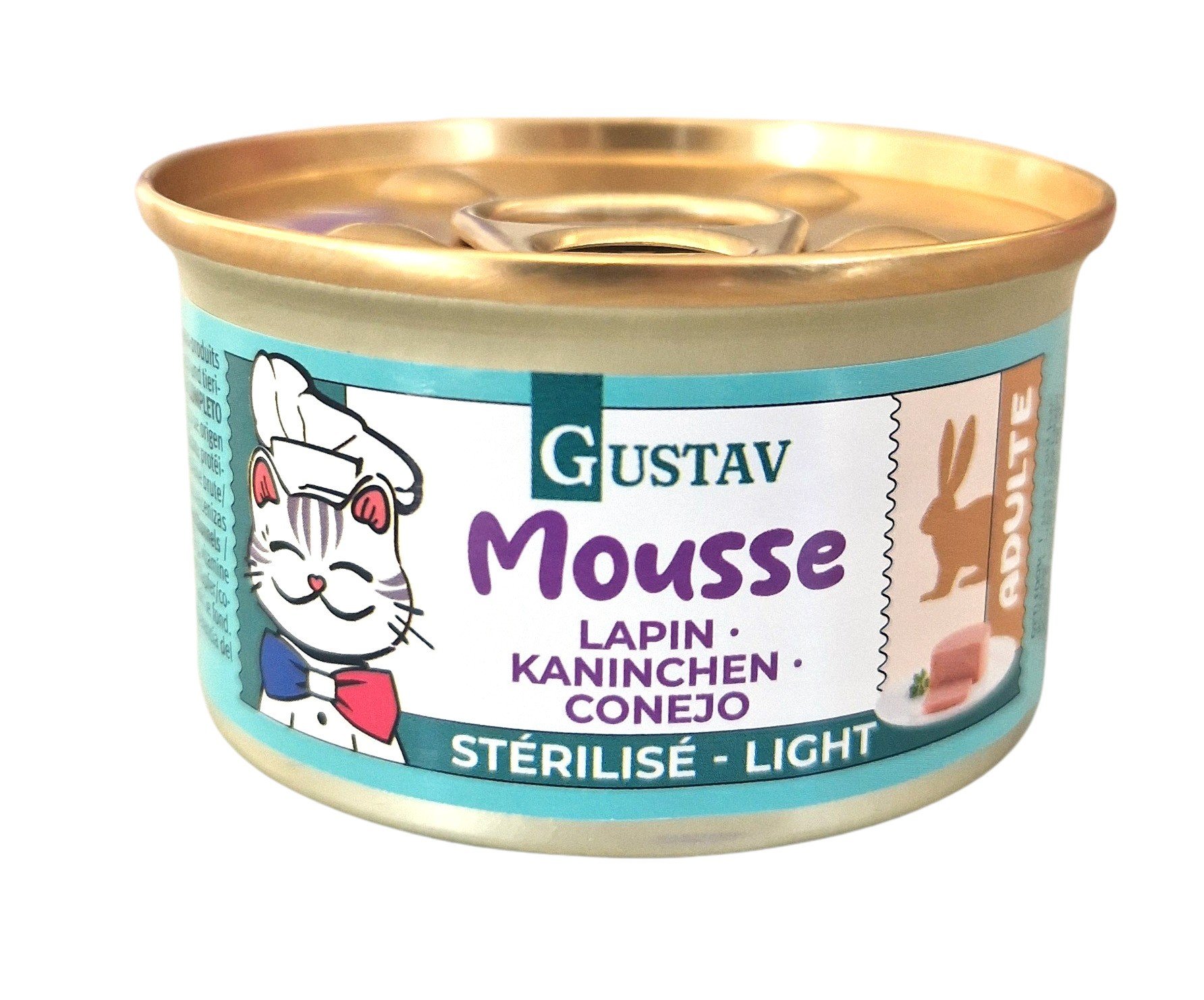 CAT Gustav Mousse Esterilizado Conejo 85g 12