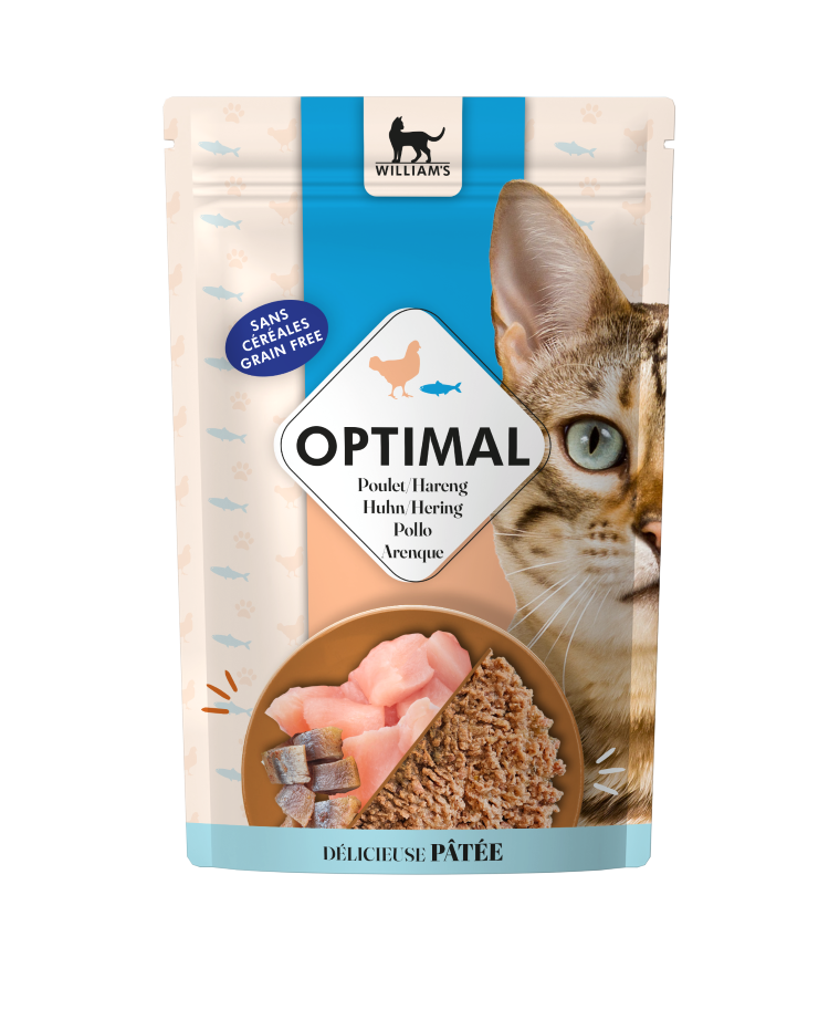 CAT Optimal Pollo/Arenque 85g - Pouch 12