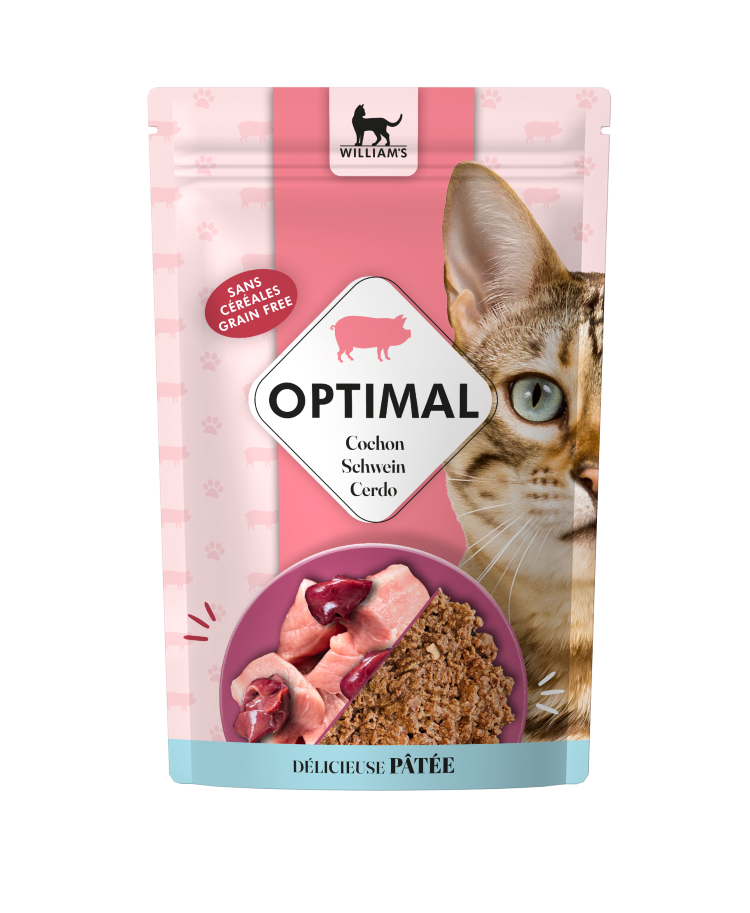 CAT Optimal Cerdo 85g - Pouch 12