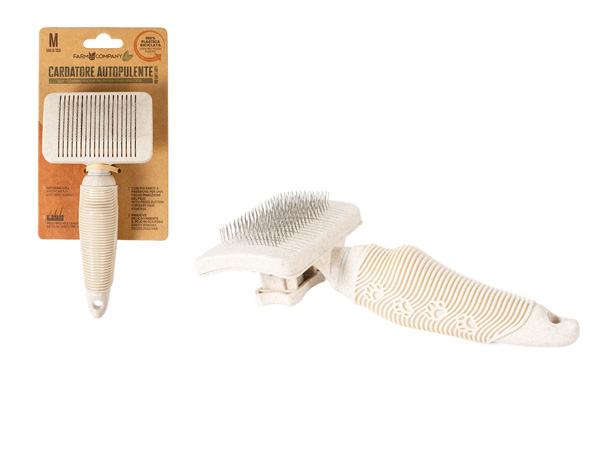 Cepillo de alambre automático con mango de goma suave, tamaño M, ECO FRIENDLY 100% plástico reciclado. - Imagen 6