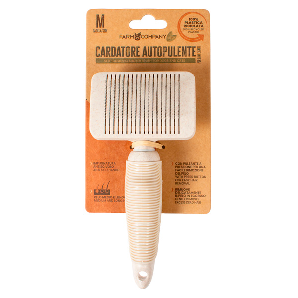 Cepillo de alambre automático con mango de goma suave, tamaño M, ECO FRIENDLY 100% plástico reciclado. - Imagen 5